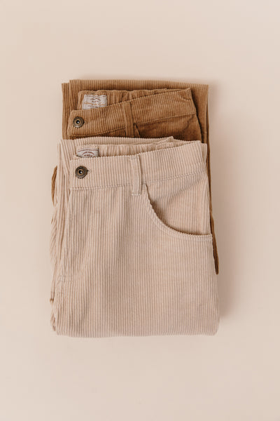 Dayton - Unisex Cream Cord Pants