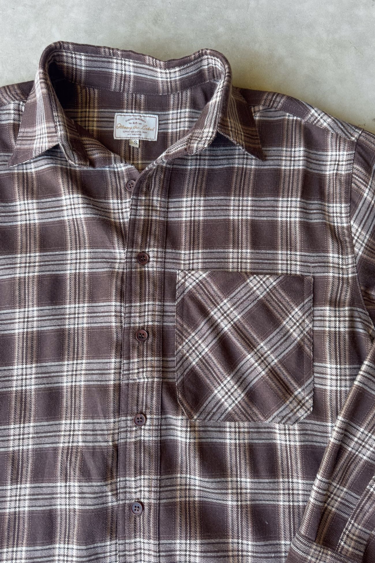 Milford Brown Plaid Shirt Unisex