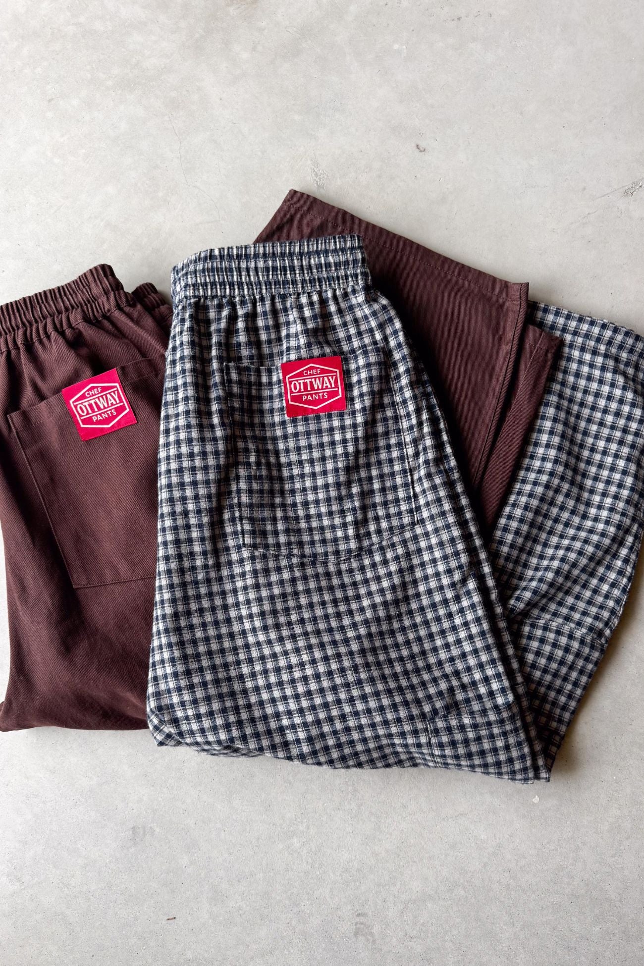 Chef Ottway Pants Unisex - Blue and Cream Plaid