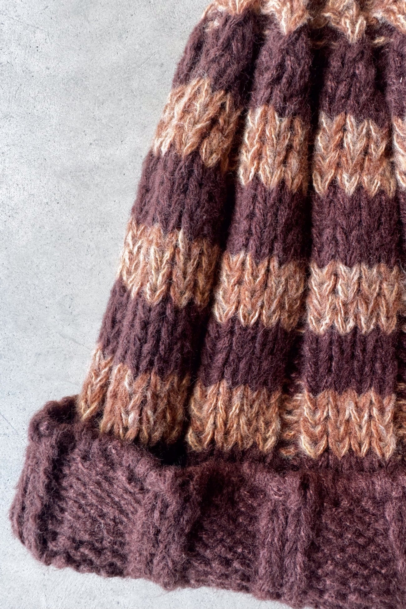 Brownie - Striped Knitted Beanie