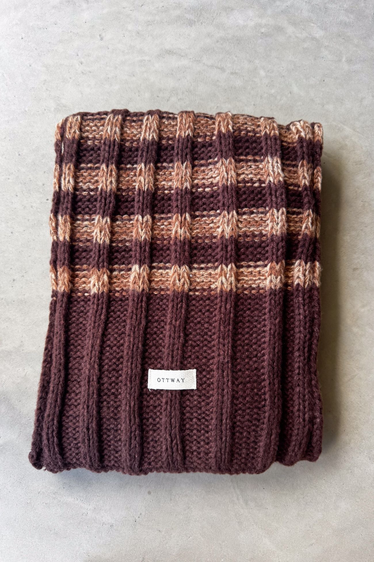 Brownie - Striped Knitted Scarf