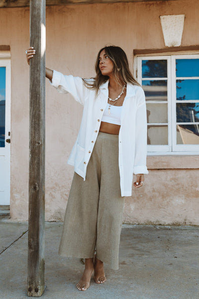 PALMER - WOMEN WHITE LONG SLEEVE SHIRT