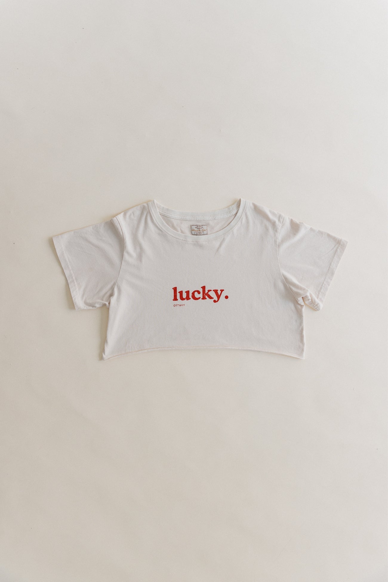 Lucky Cropped T-Shirt - Off-White