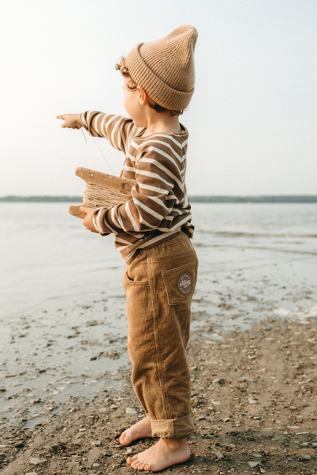 Dayton Unisex Brown Cord Pants - Kids
