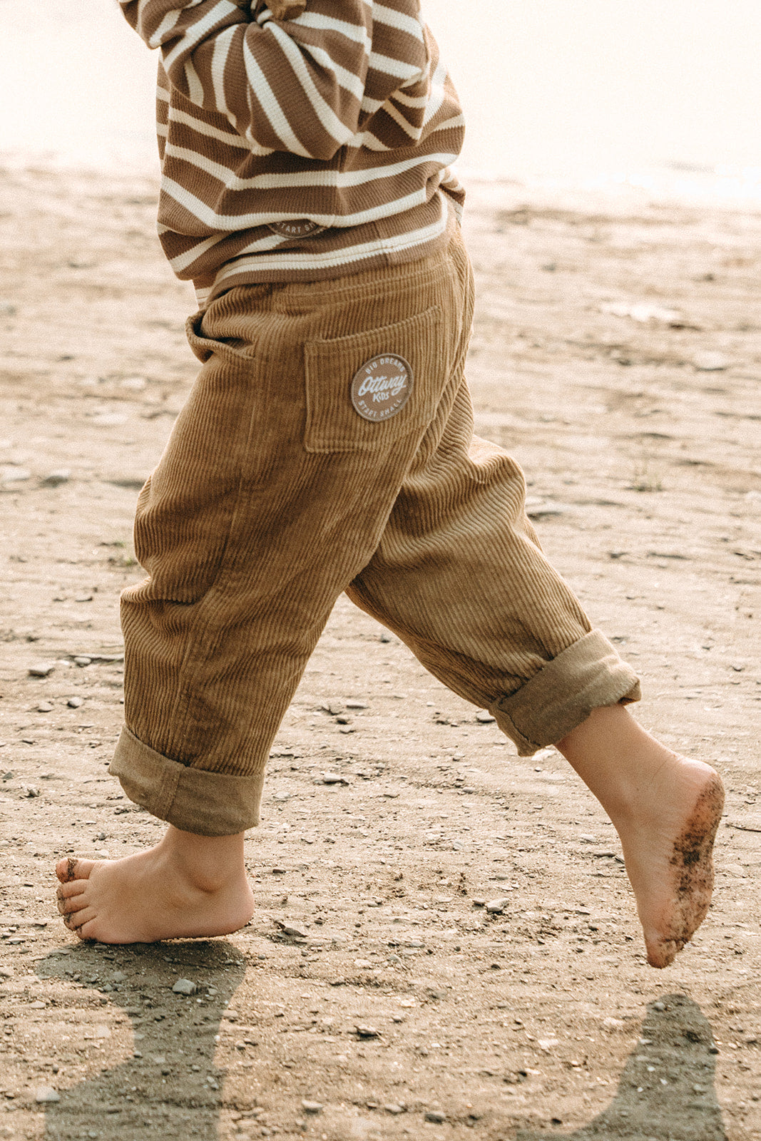 Dayton Unisex Brown Cord Pants - Kids
