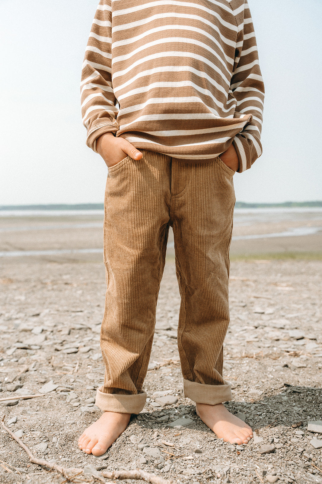 Dayton Unisex Brown Cord Pants - Kids