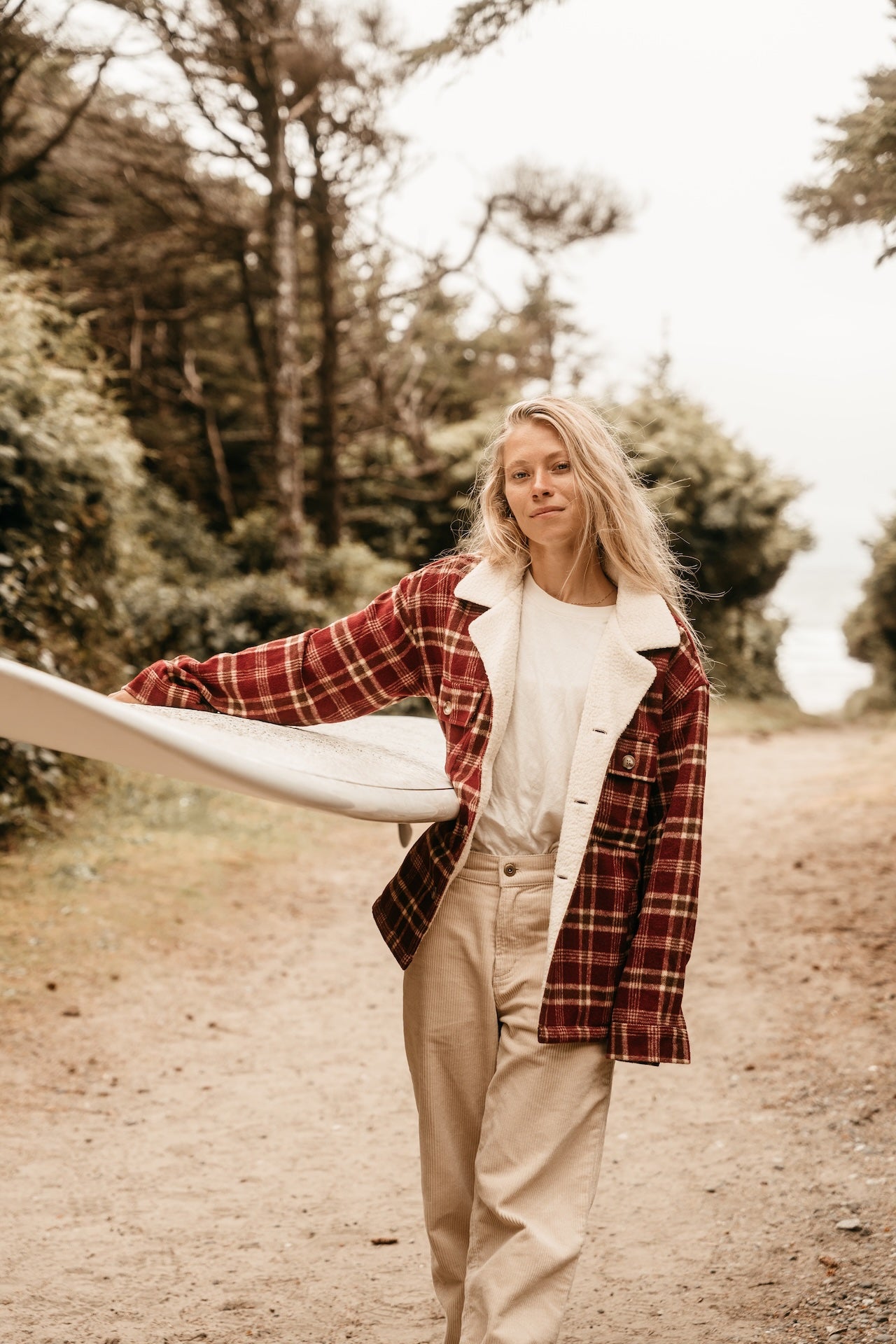 Rover - Women Burgundy Flannel Jacket