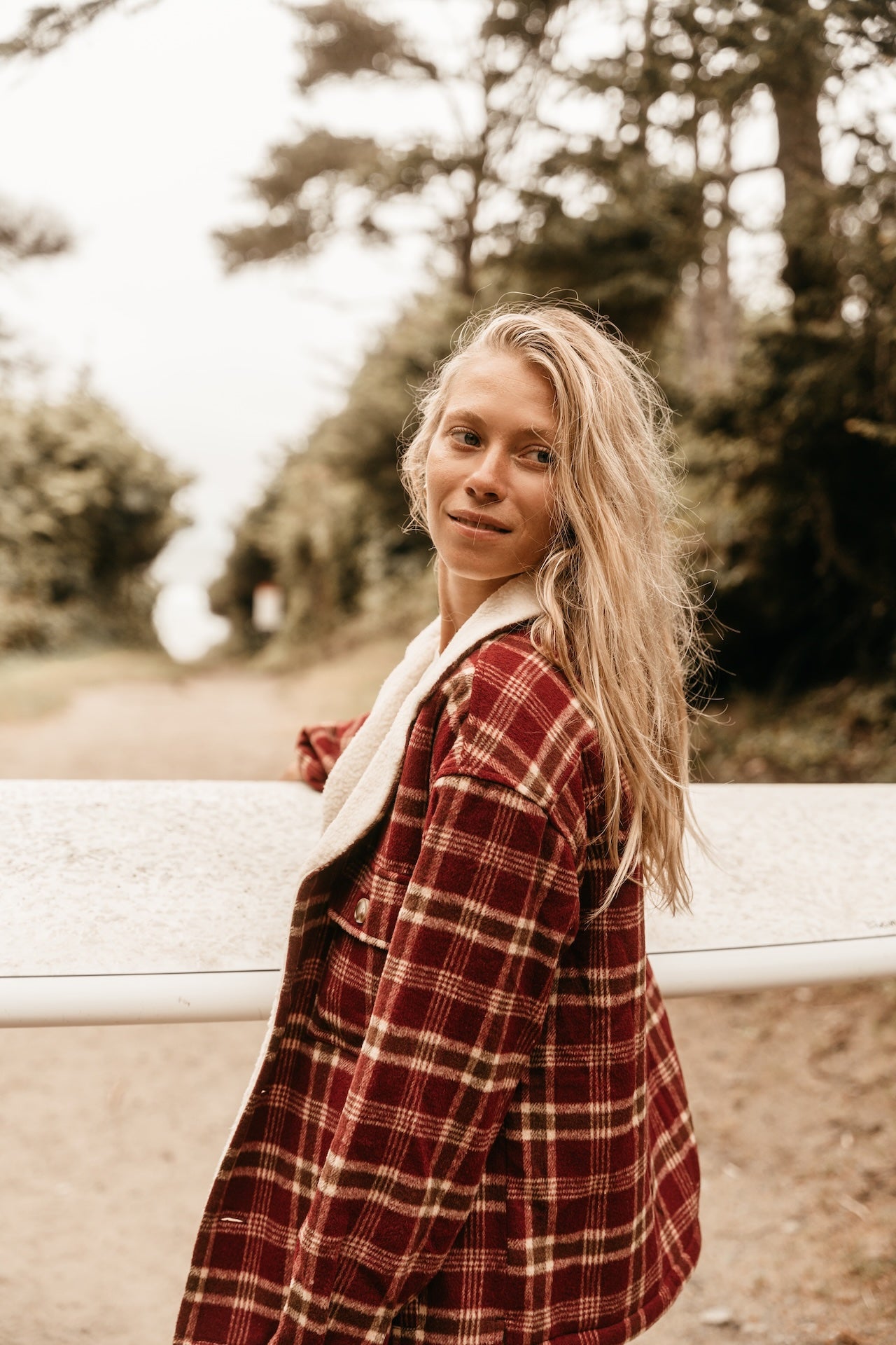 Rover - Women Burgundy Flannel Jacket
