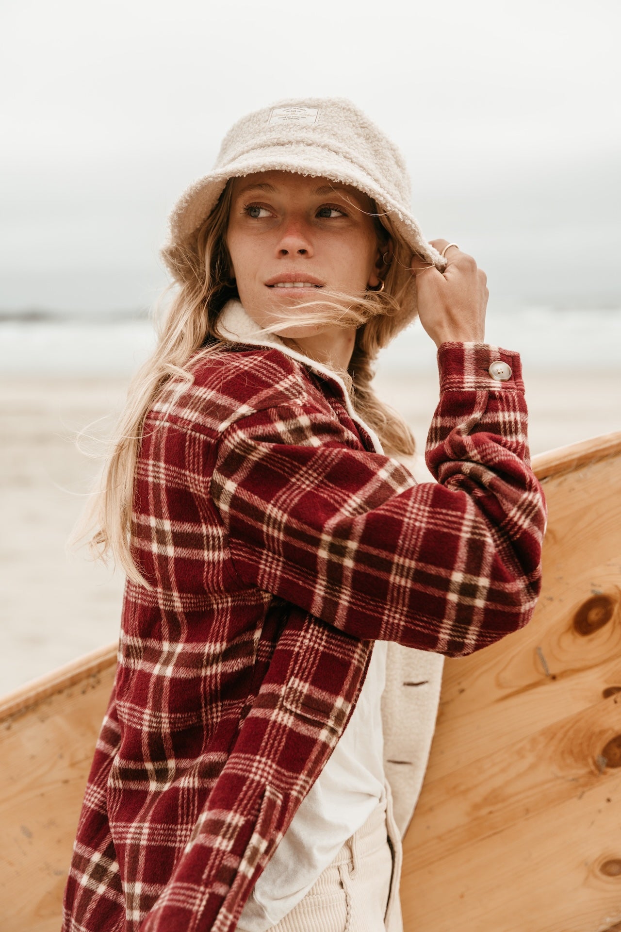 Rover - Women Burgundy Flannel Jacket