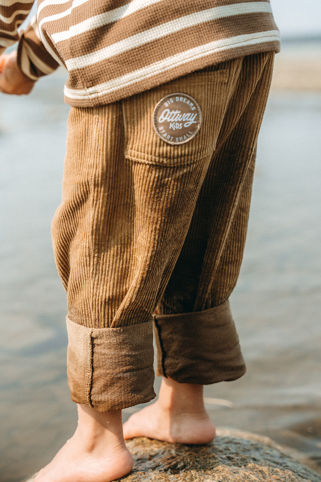 Dayton Unisex Brown Cord Pants - Kids