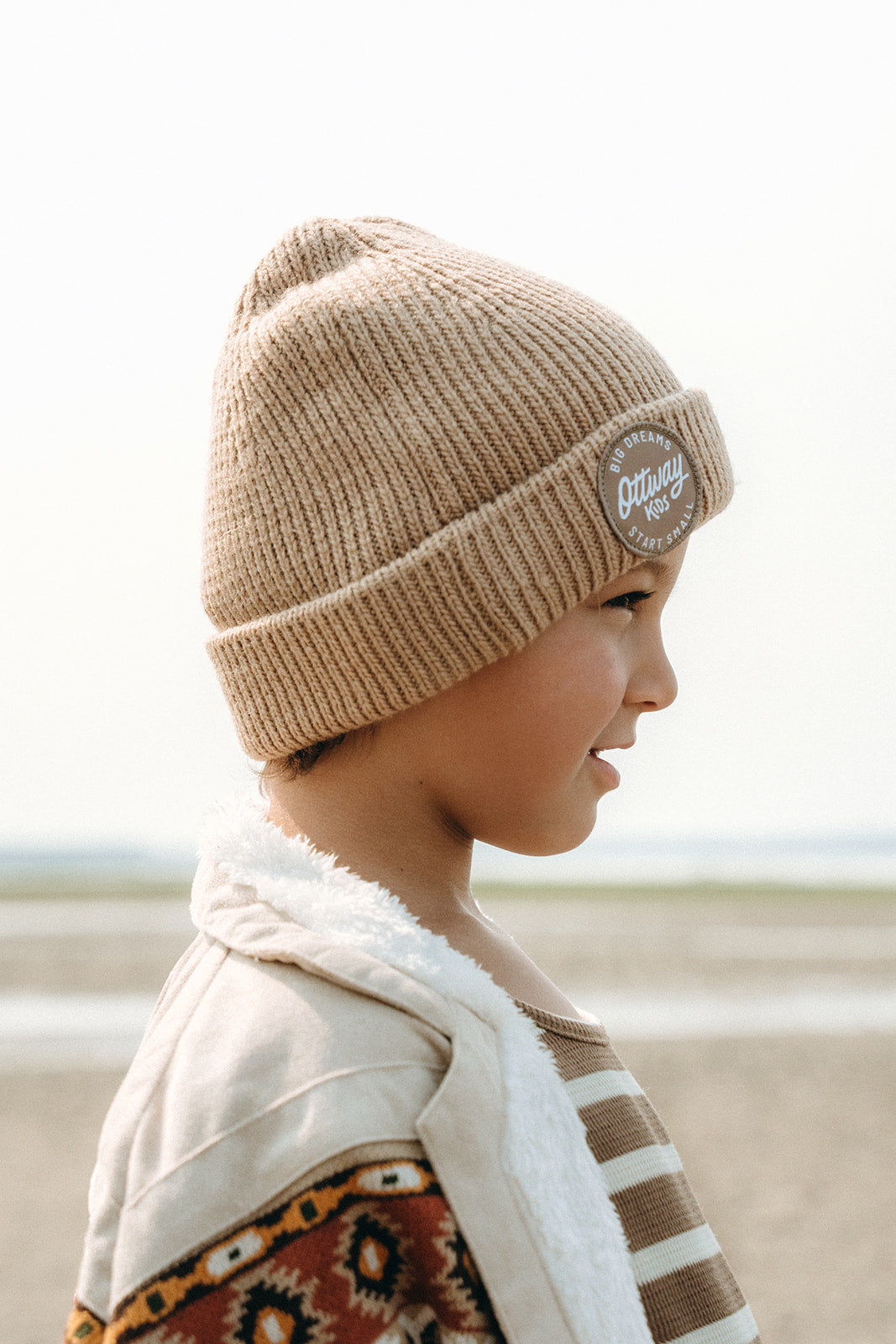 Light Brown Beanie - Kids