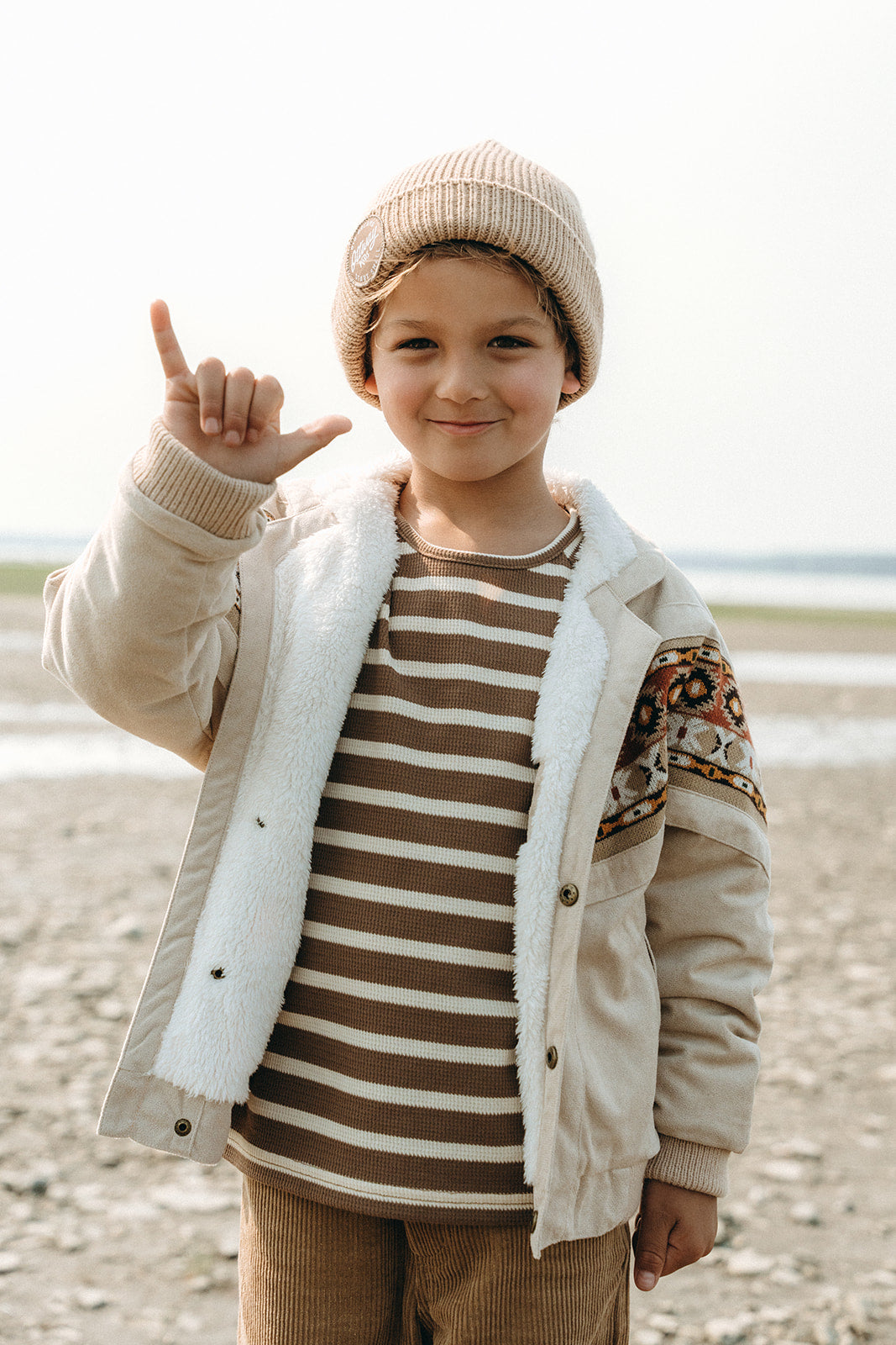 Light Brown Beanie - Kids