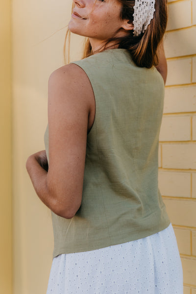 Olive Vest - Green