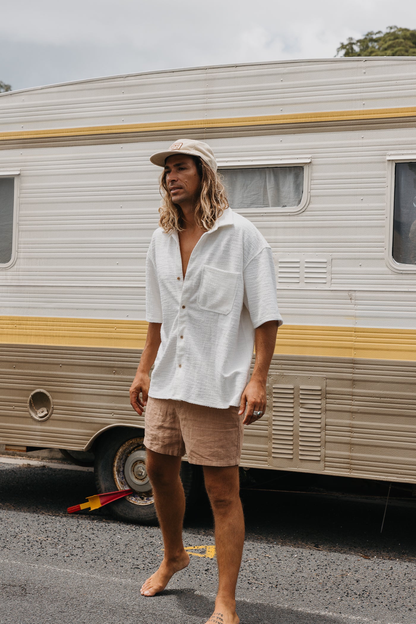 Wells - Textured Short Sleeve Shirt - White