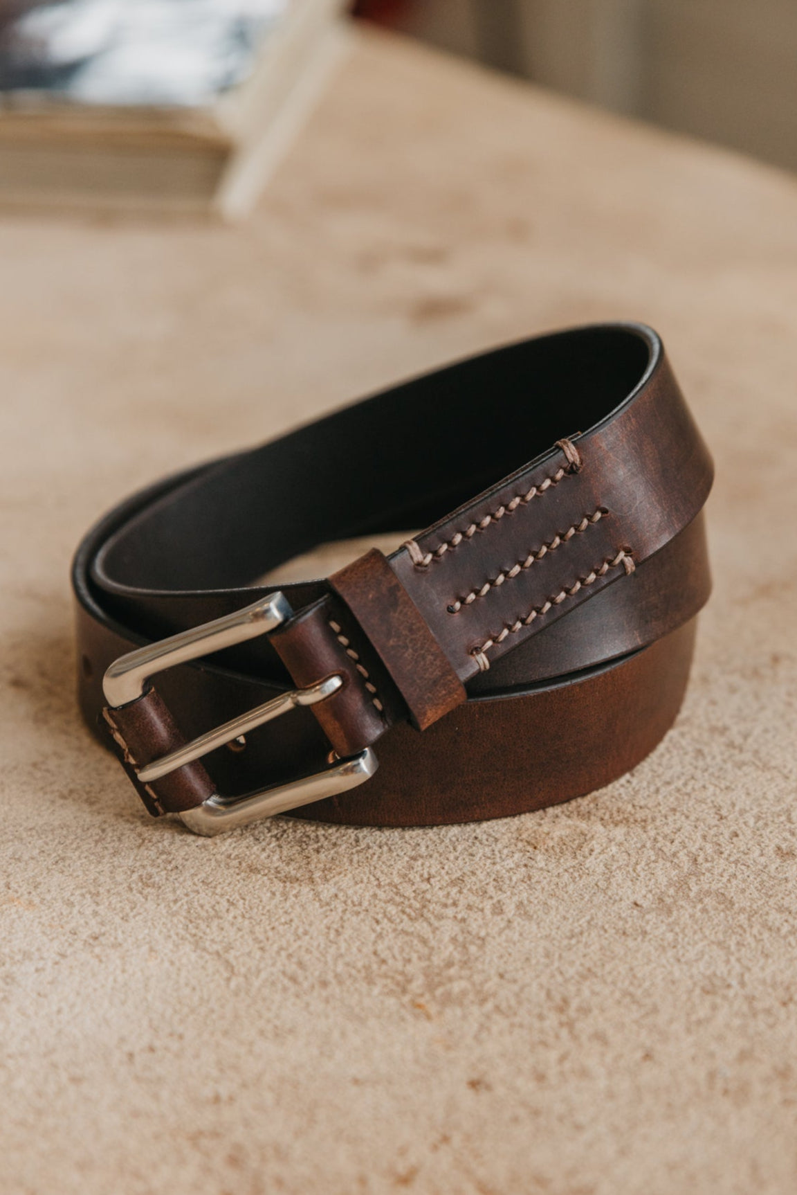 Tucker Brown Leather Belt