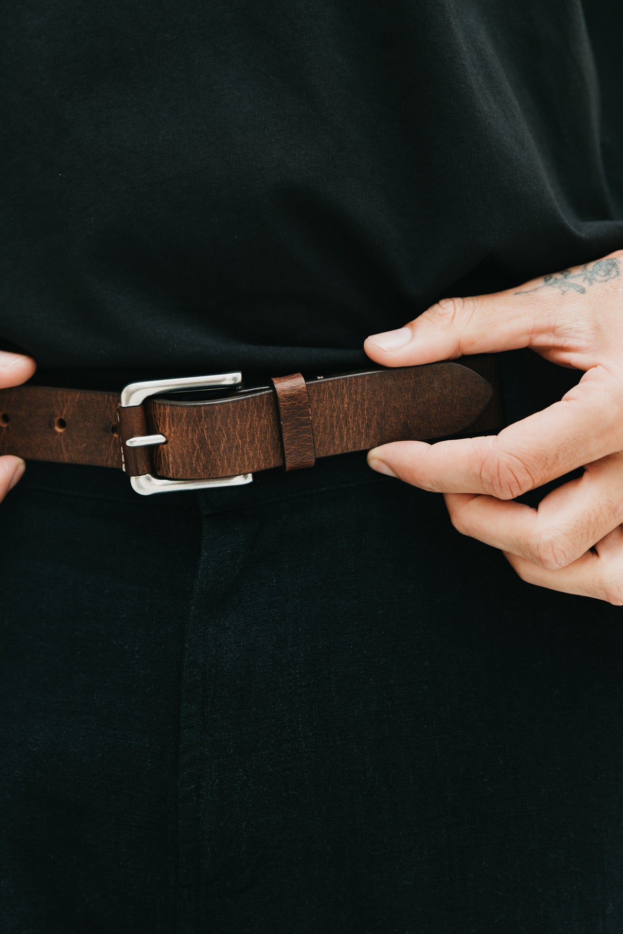 Tucker Brown Leather Belt
