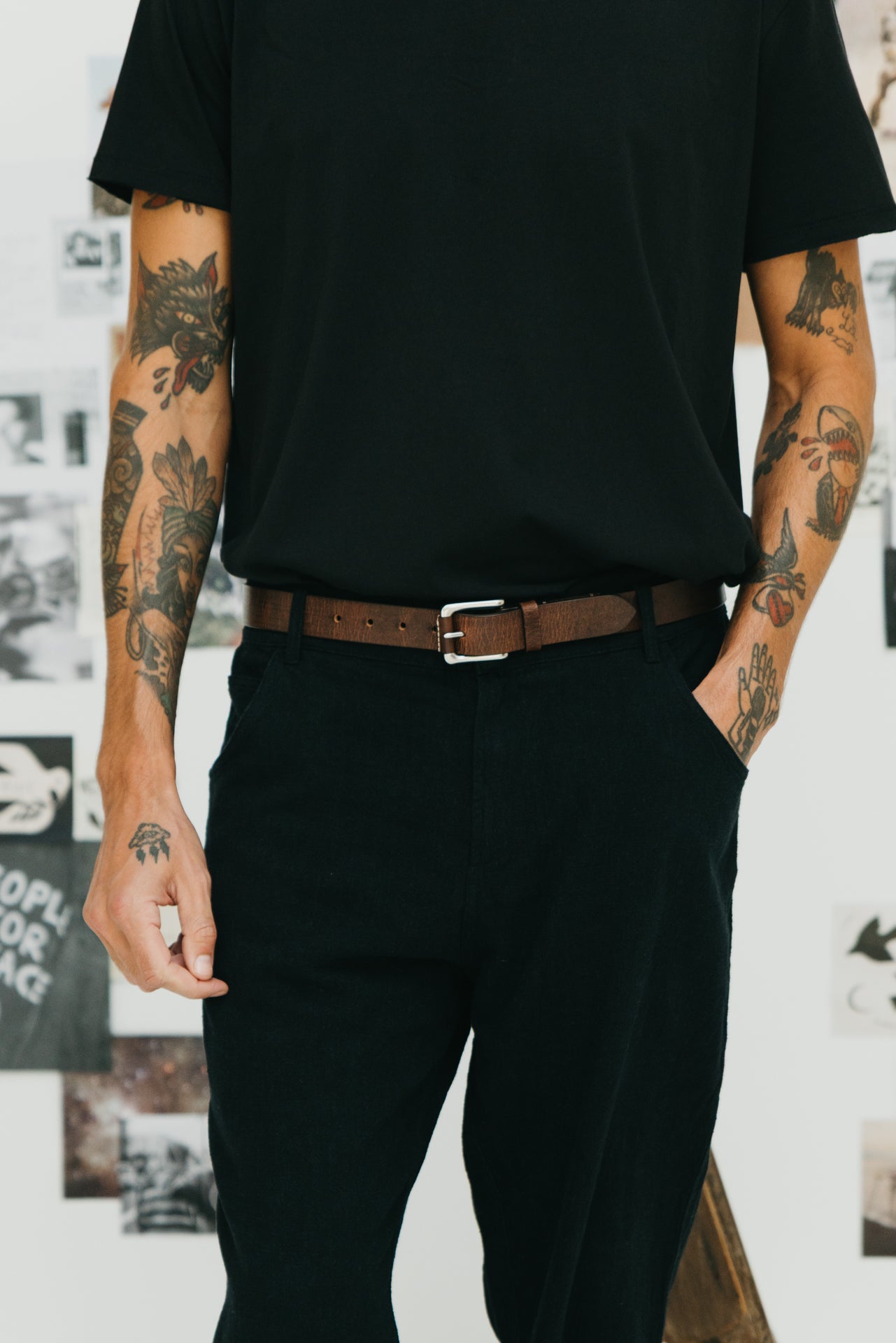 Tucker Brown Leather Belt