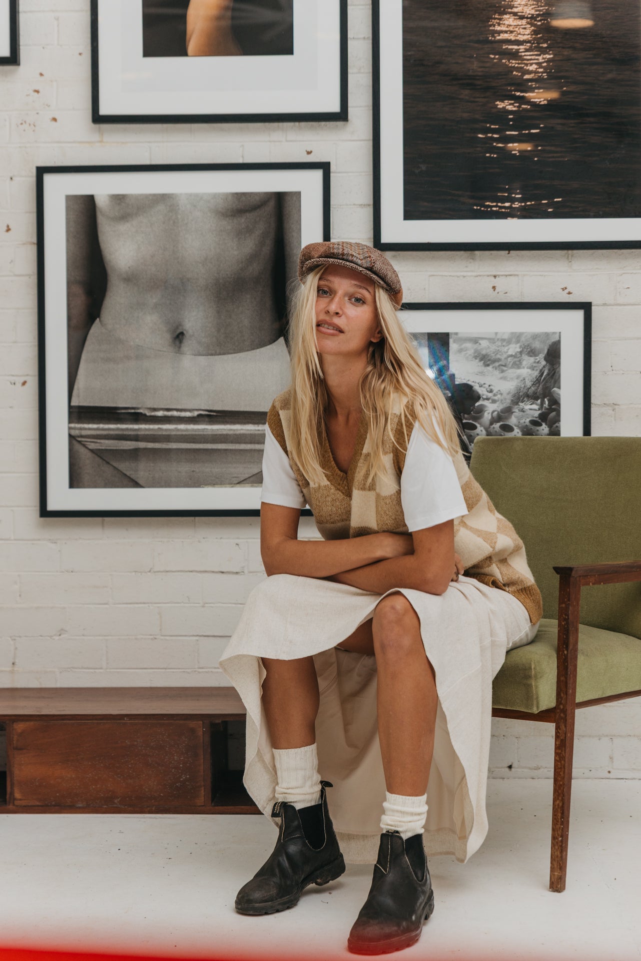 Archie - Brown Checkered Vest