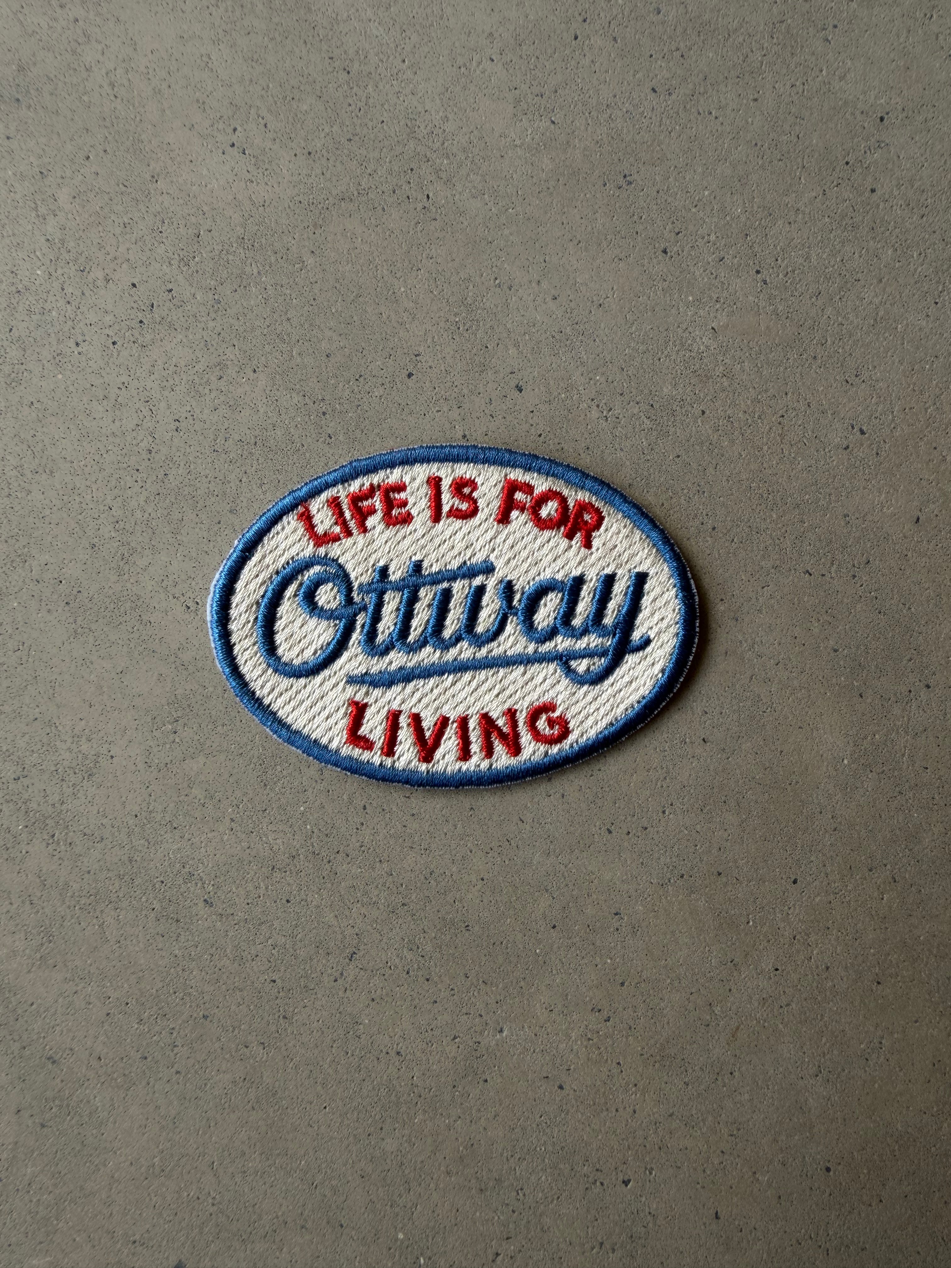Life Is For Living Patch - Blue