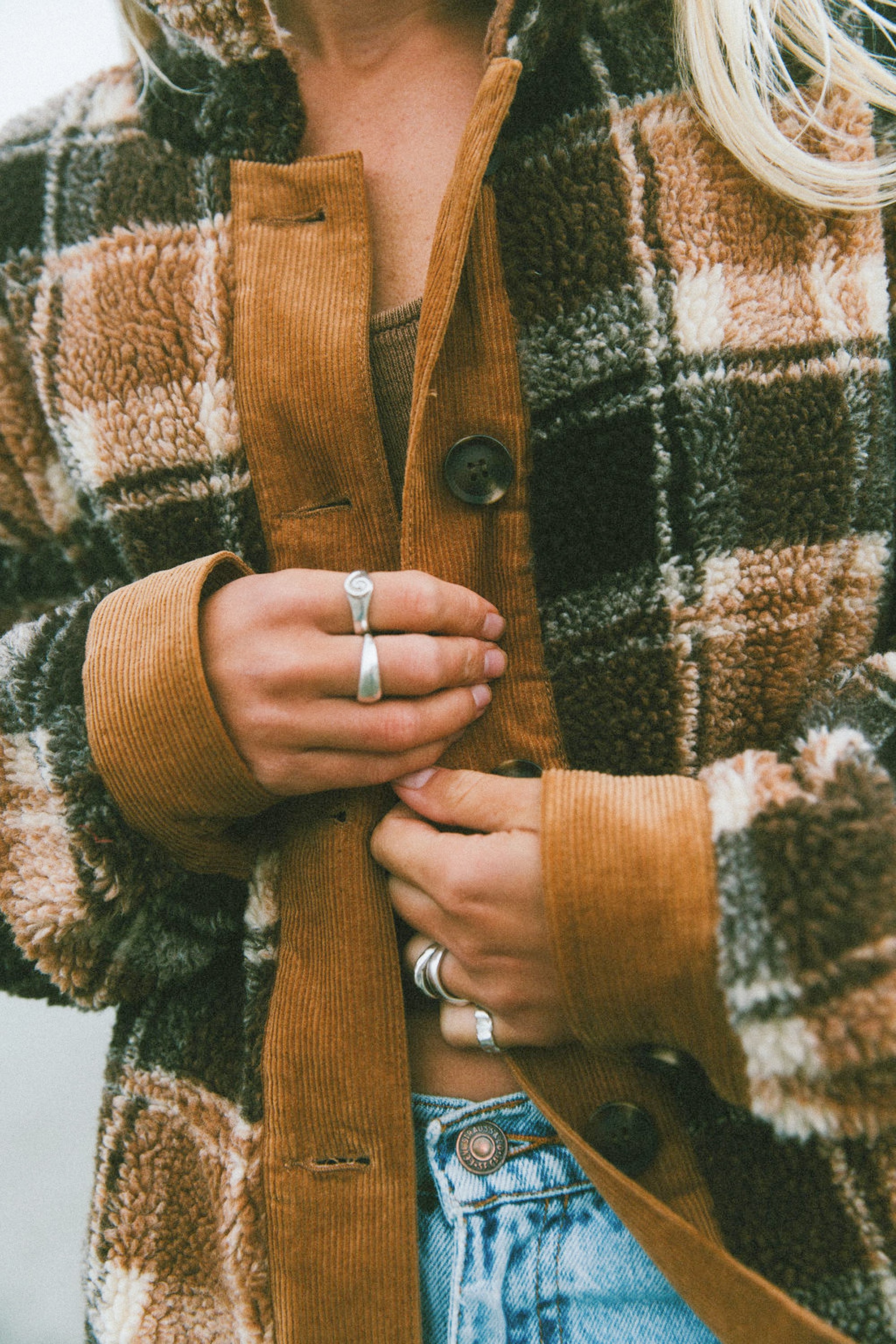 Foster - Flannel Sherpa Unisex Jacket