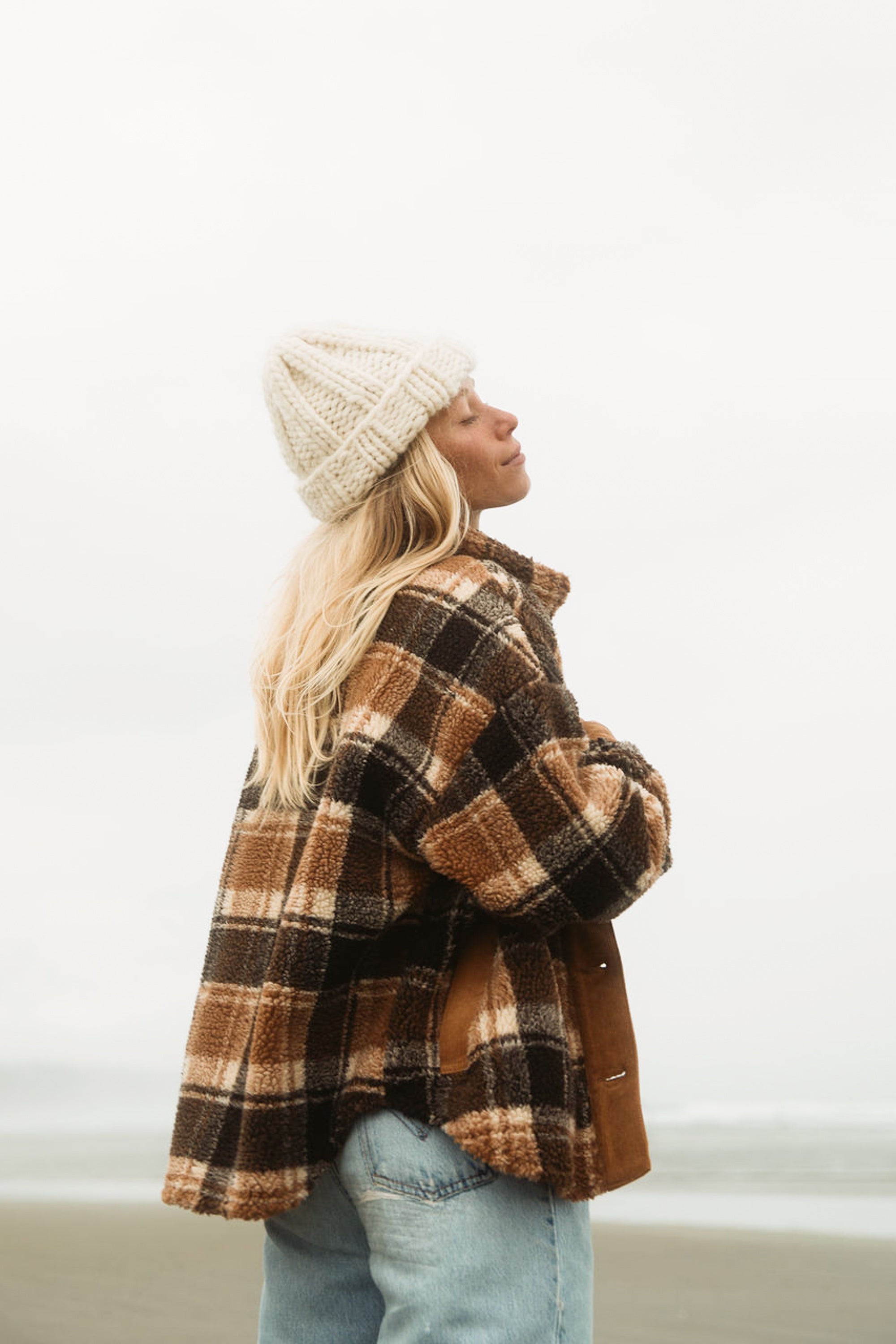 Foster - Flannel Sherpa Unisex Jacket