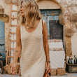 Load image into Gallery viewer, Amal - Beige Textured Dress