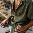 Load image into Gallery viewer, EASTON - GREEN SHIRT/JACKET