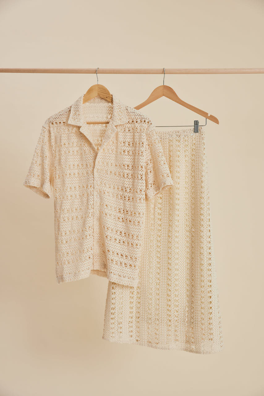 Talis - Crochet Midi Skirt