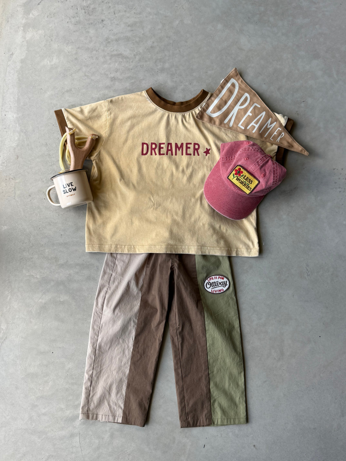 OTTWAY's® Strukturierte Baggy Jeans - Kinder