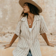 Load image into Gallery viewer, Tosman - Unisex Textured Short Sleeve Stripe Shirt
