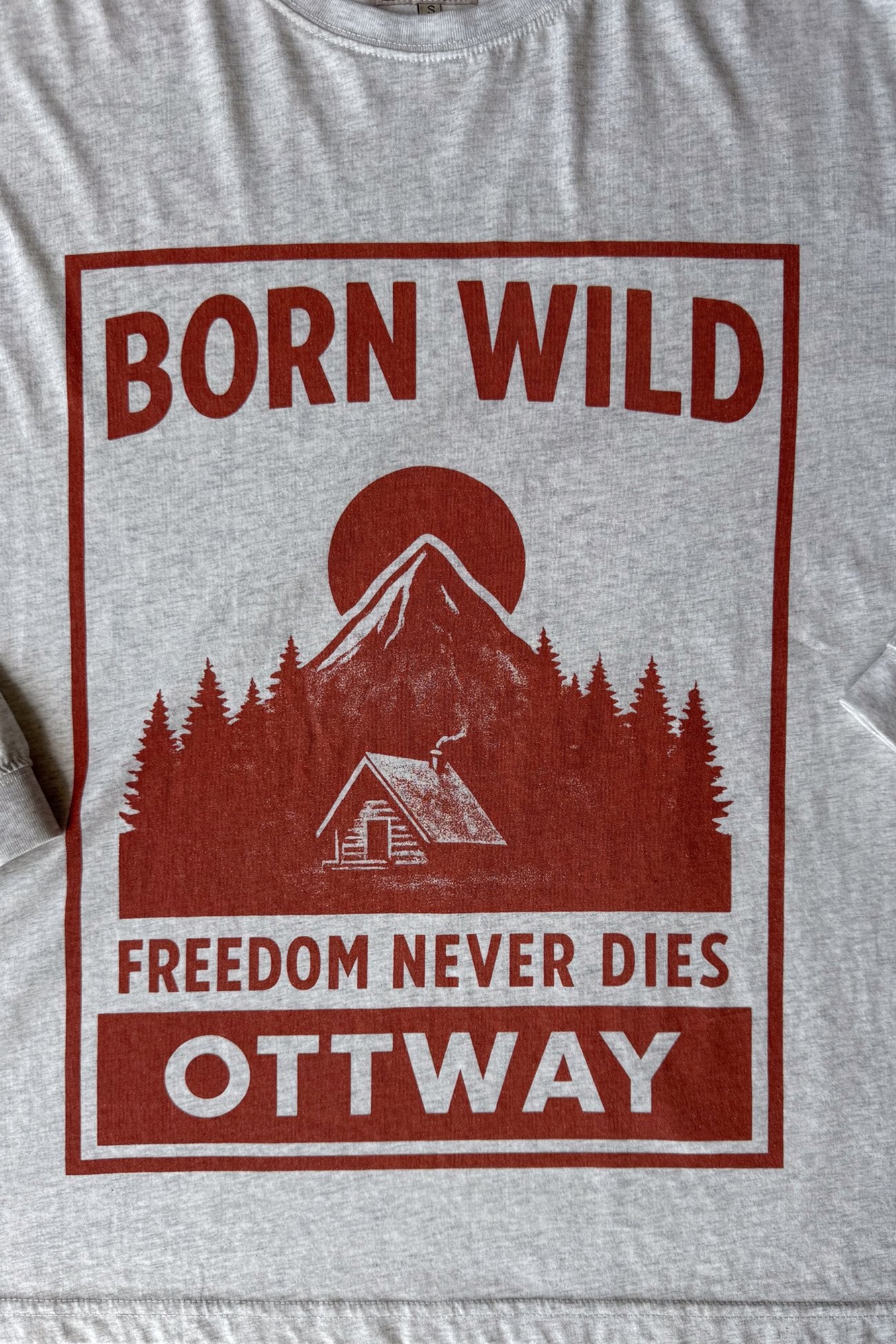 Born Wild Long Sleeve Unisex T-Shirt - Light Grey