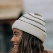 Load image into Gallery viewer, Striped Knit Beanie - Dusty Green