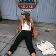 Load image into Gallery viewer, Miller - Unisex Textured Linen Pants - Washed Black