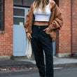 Load image into Gallery viewer, Miller - Unisex Textured Linen Pants - Washed Black