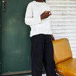 Load image into Gallery viewer, Miller - Textured Linen Pants - Washed Black