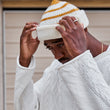 Load image into Gallery viewer, Striped Knit Beanie - Burnt Mustard