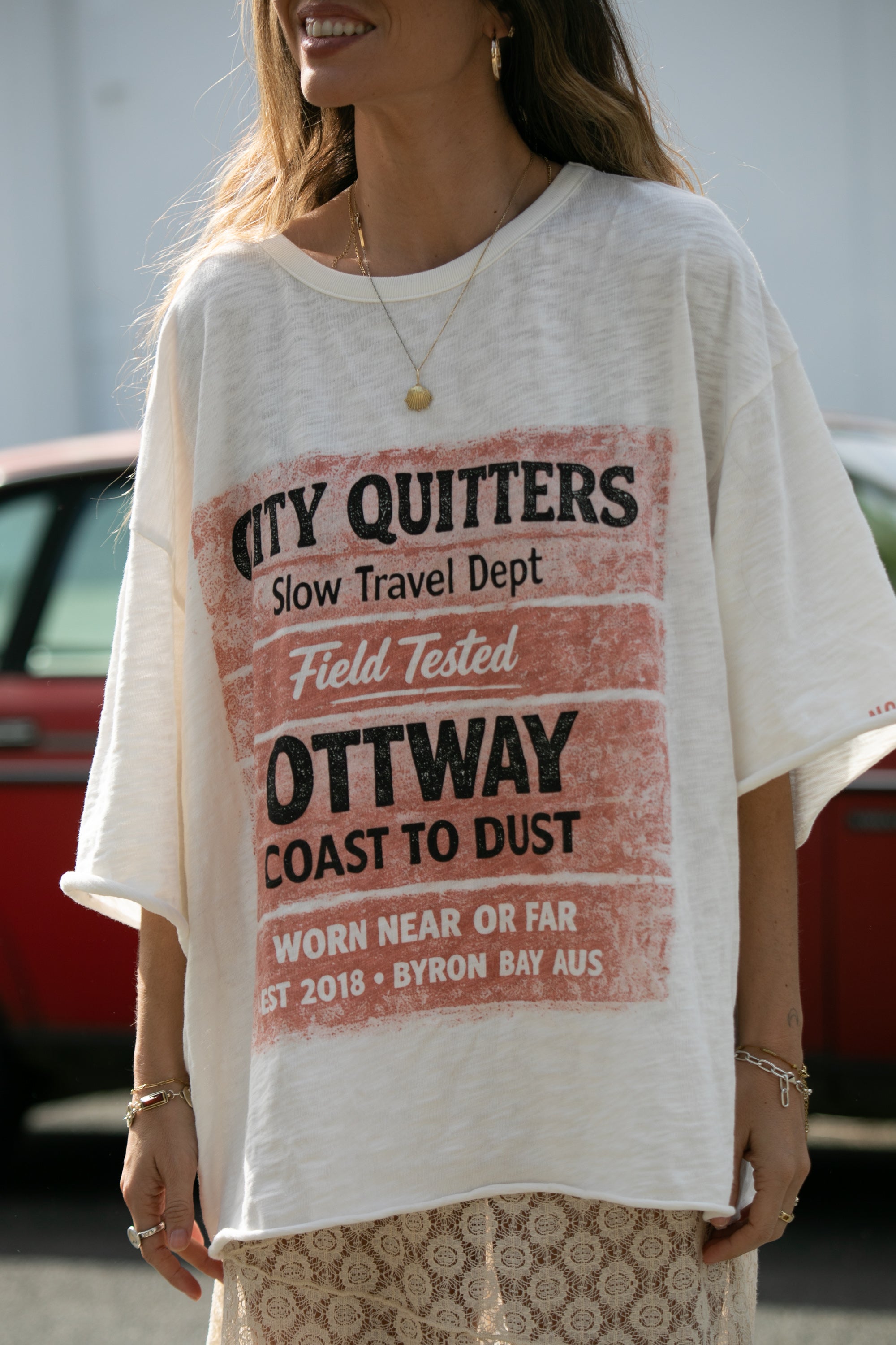 City Quitters Oversized Unisex T-Shirt - White