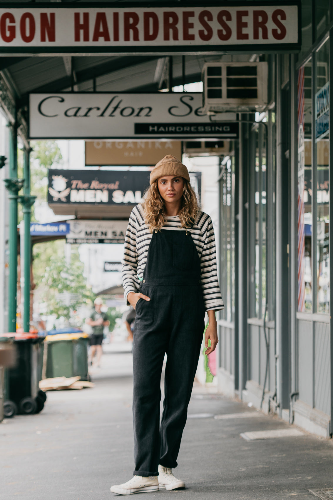 JACKS - UNISEX Washed Black Overalls