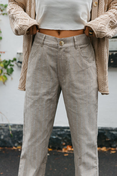 Ziggy - Unisex Striped Textured Pants