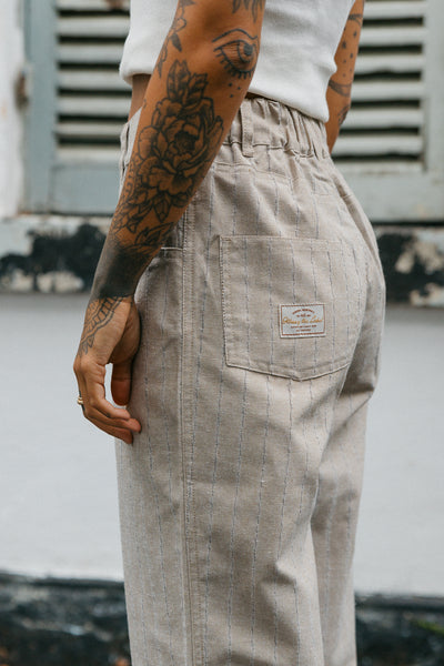 Ziggy - Unisex Striped Textured Pants