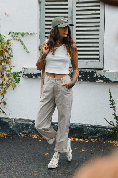 Ziggy - Unisex Striped Textured Pants