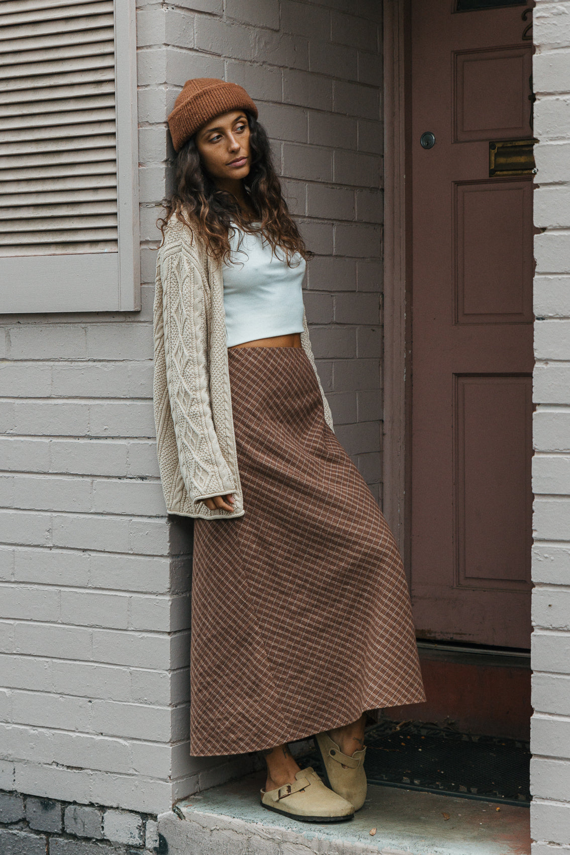 Brodie - Plaid Midi Skirt