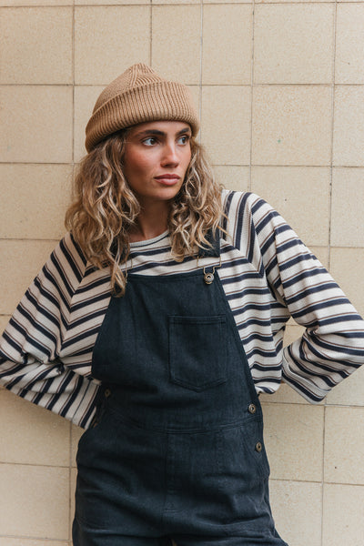 JACKS - UNISEX Washed Black Overalls