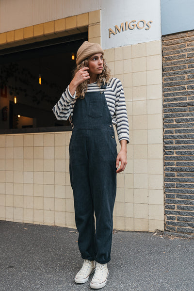 JACKS - UNISEX Washed Black Overalls