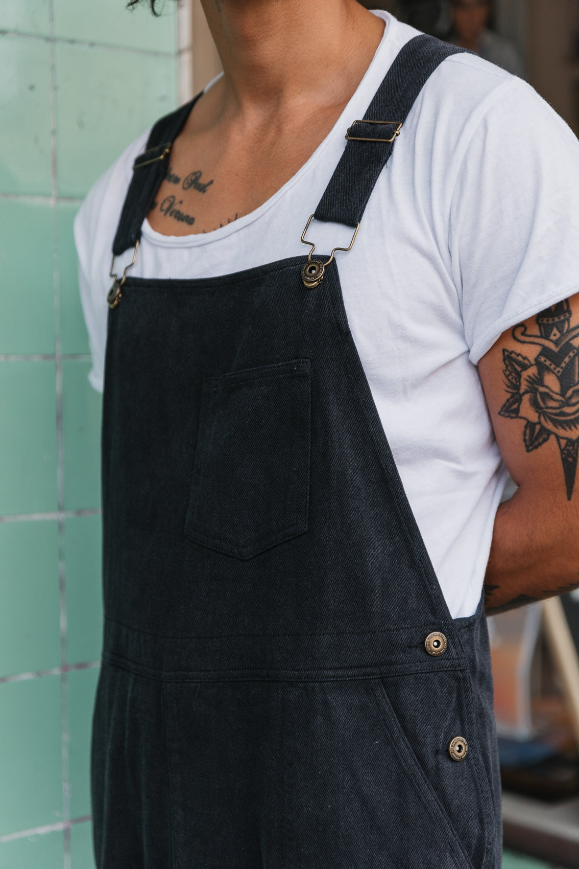 JACKS - Washed Black Overalls