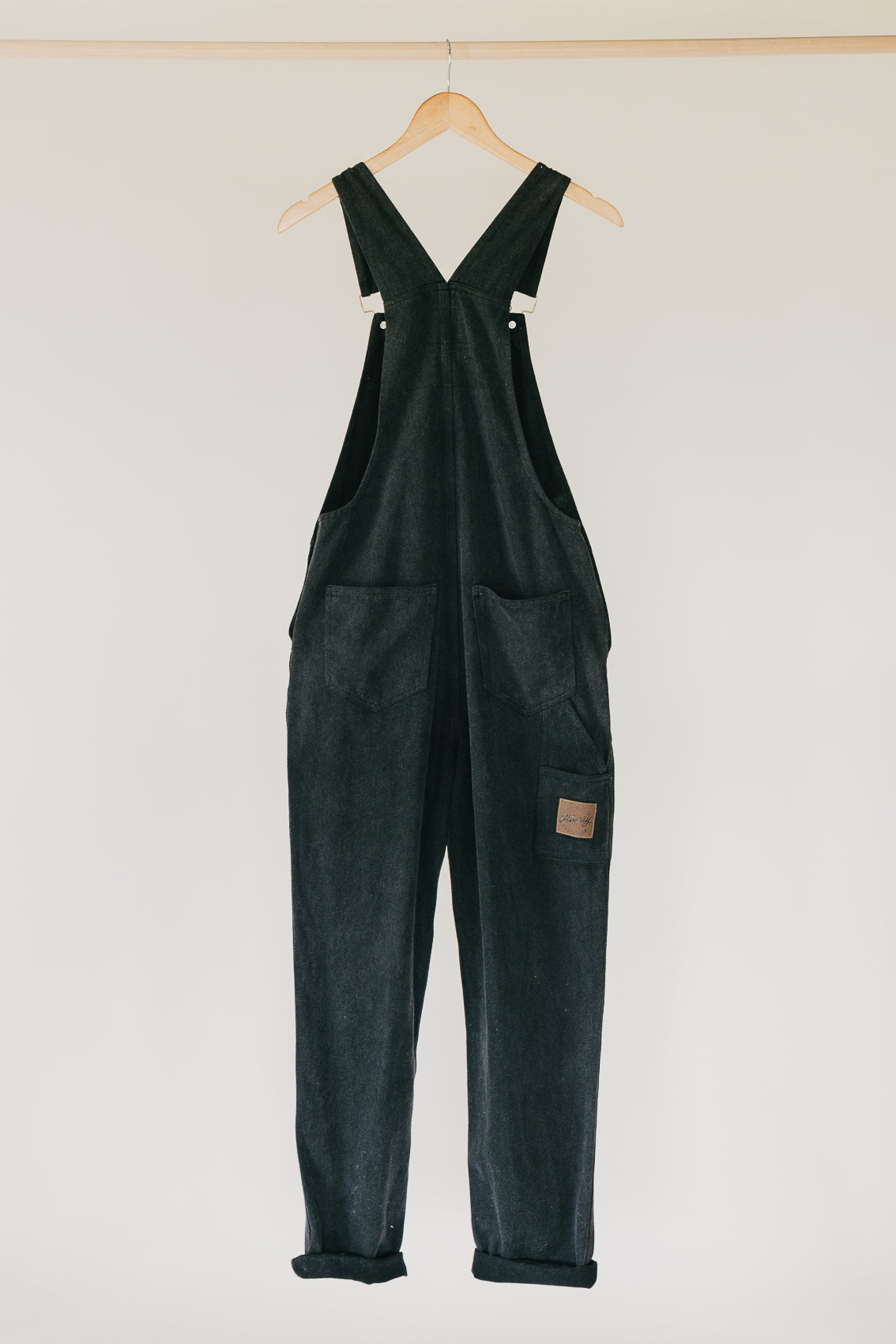JACKS - UNISEX Washed Black Overalls