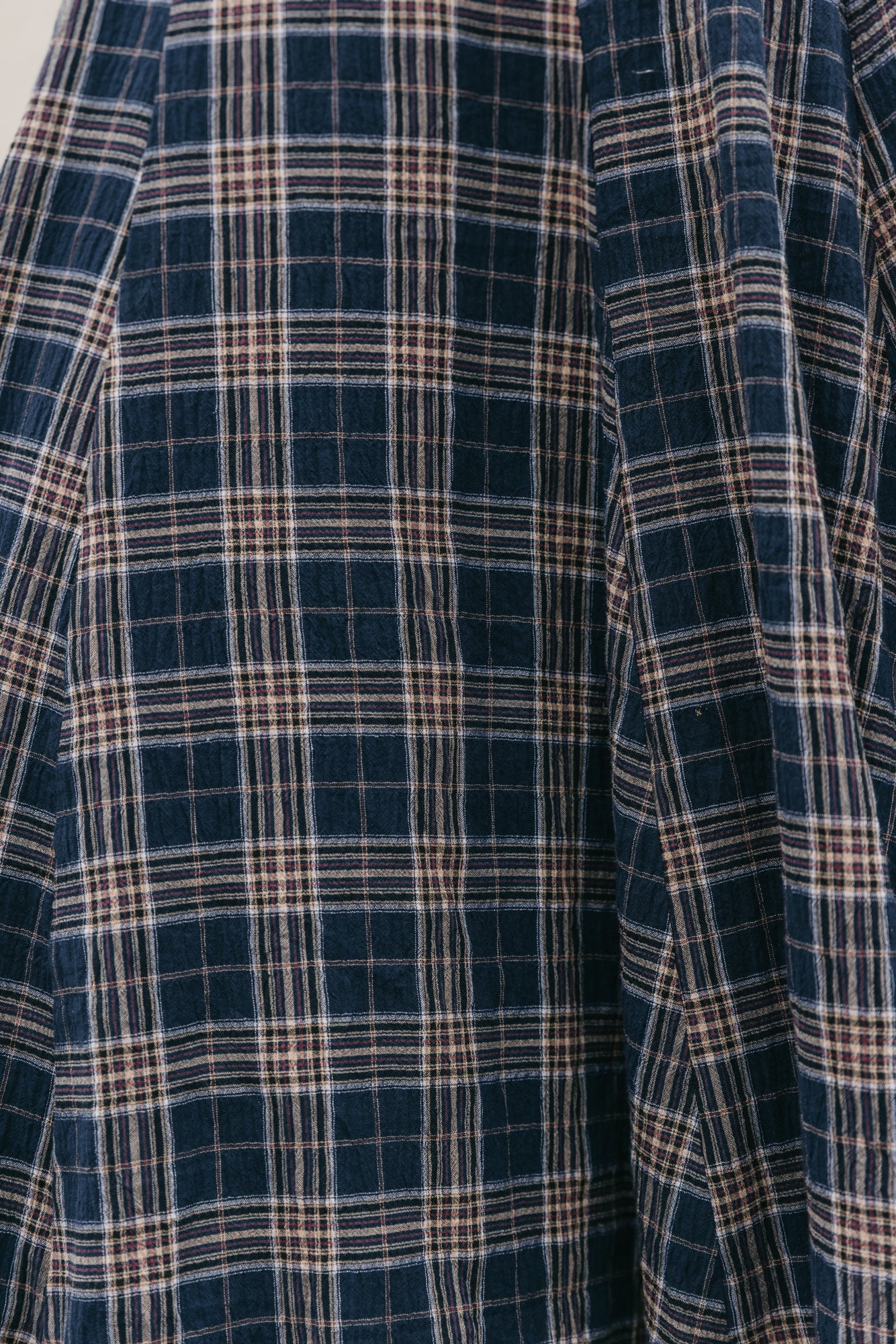 Keira Plaid Maxi Skirt - Dark Blue