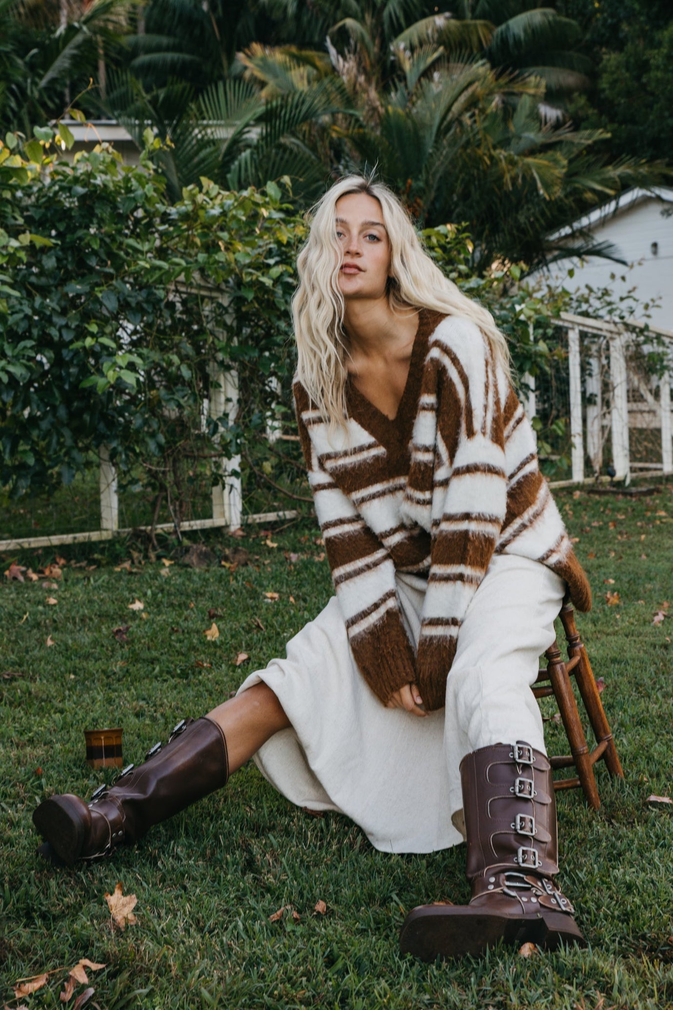 Wilde - Fluffy V-Neck Oversized Jumper