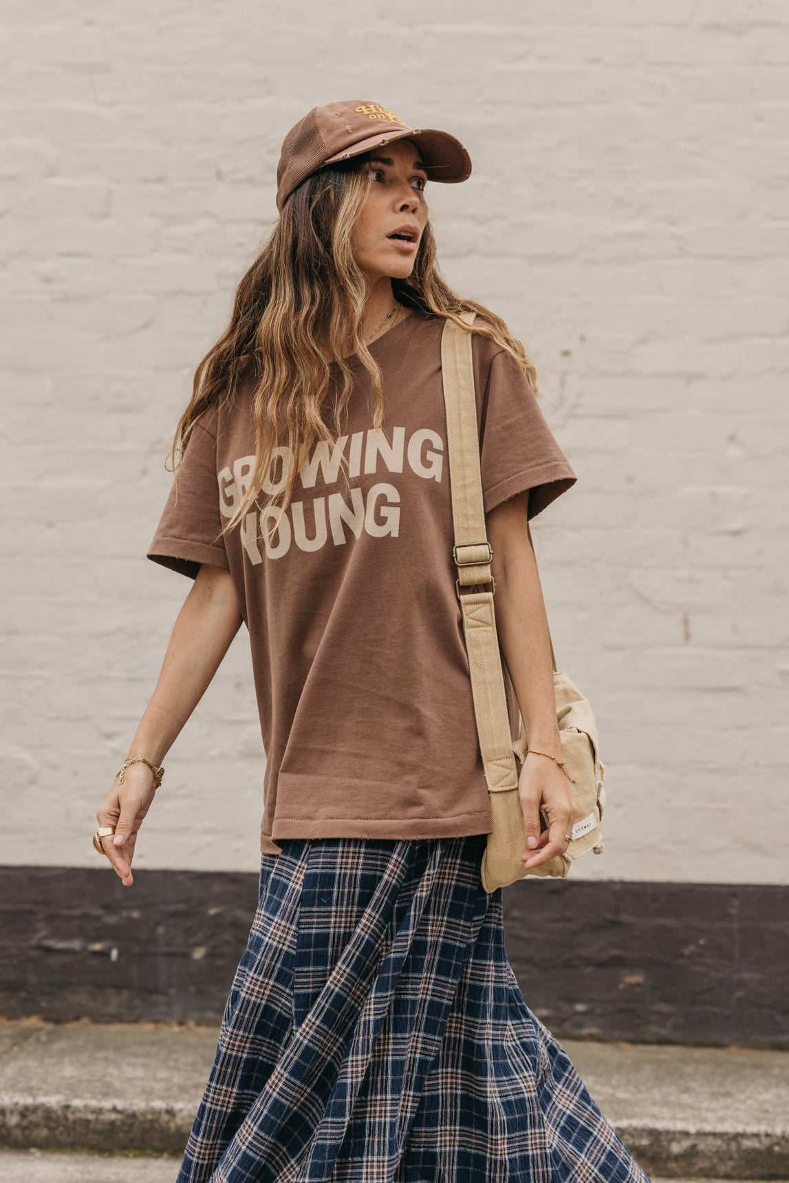 Growing Young Unisex T-Shirt - Brown