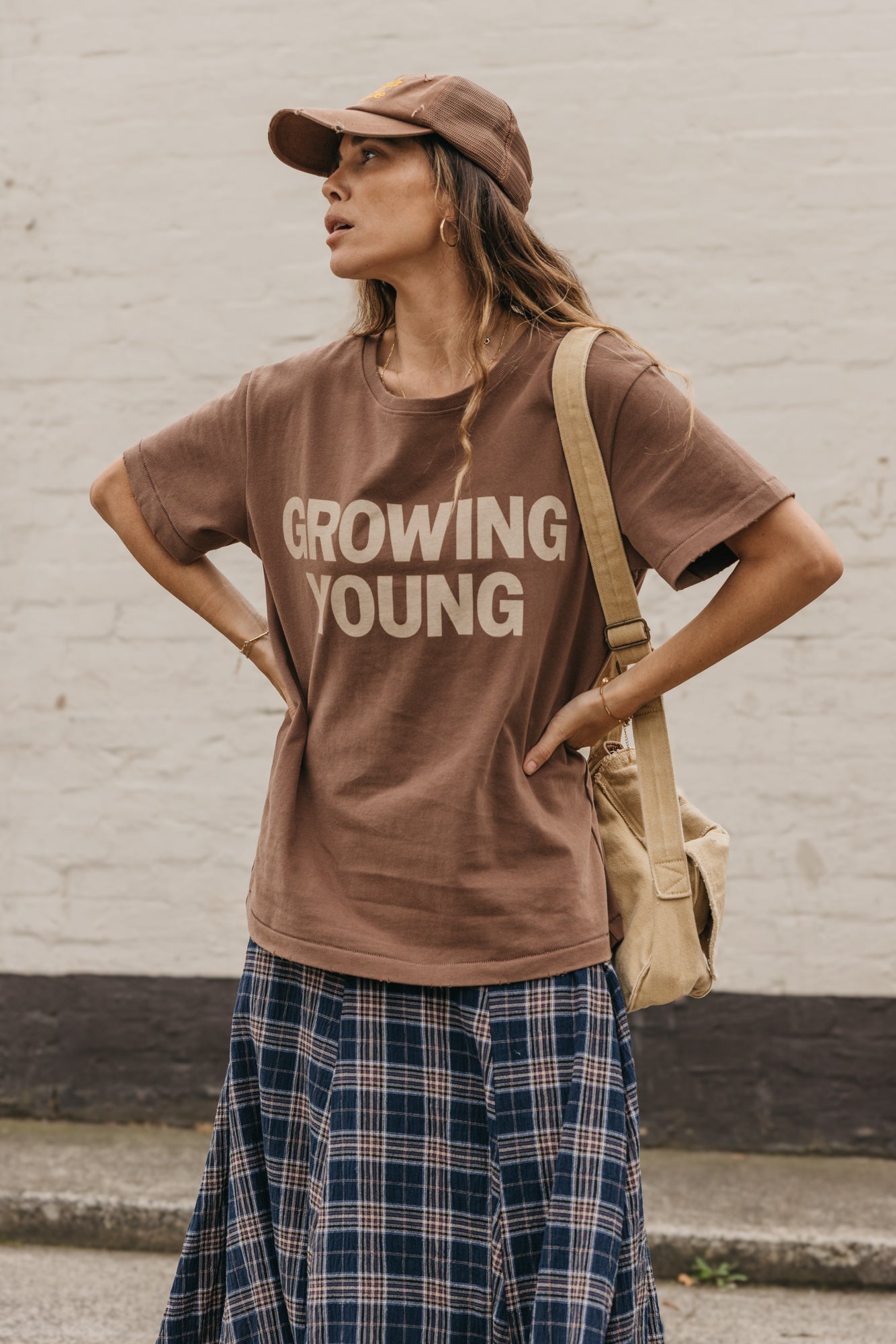 Growing Young Unisex T-Shirt - Brown